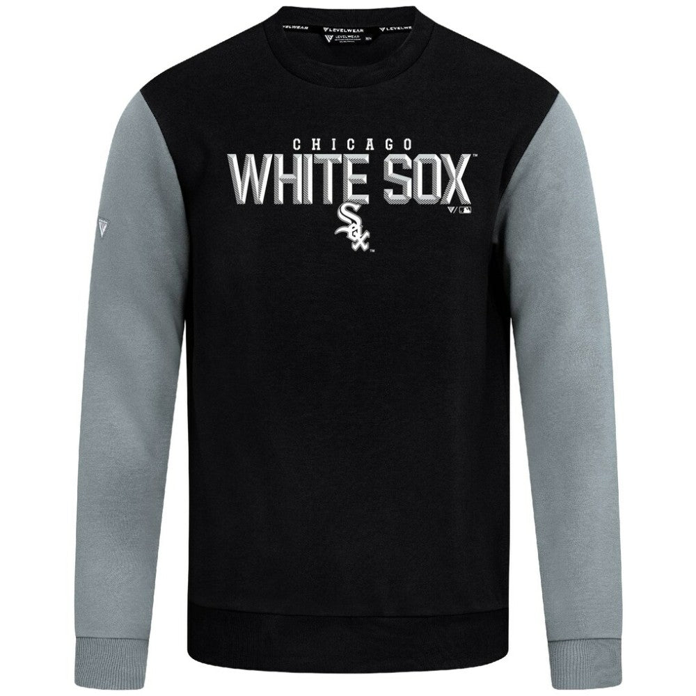 Chicago White Sox Levelwear Throwback Ultimate Carve Sweatshirt - Black Sweatshirts