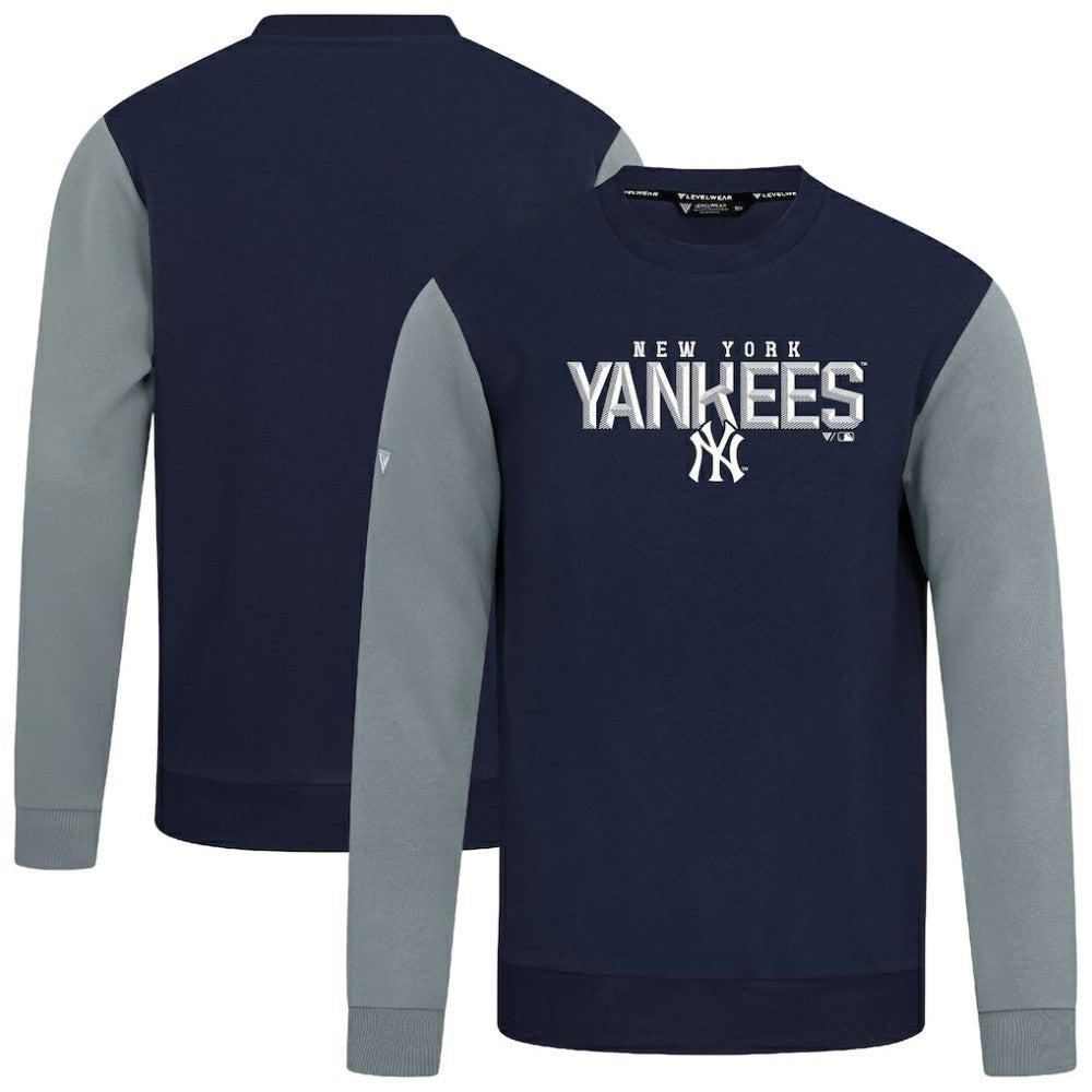 New York Yankees Levelwear Throwback Ultimate Carve Sweatshirt - Navy Sweatshirts