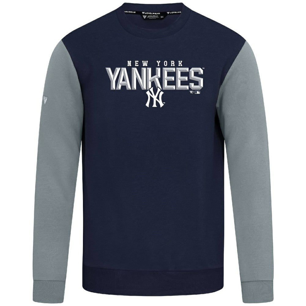 New York Yankees Levelwear Throwback Ultimate Carve Sweatshirt - Navy Sweatshirts