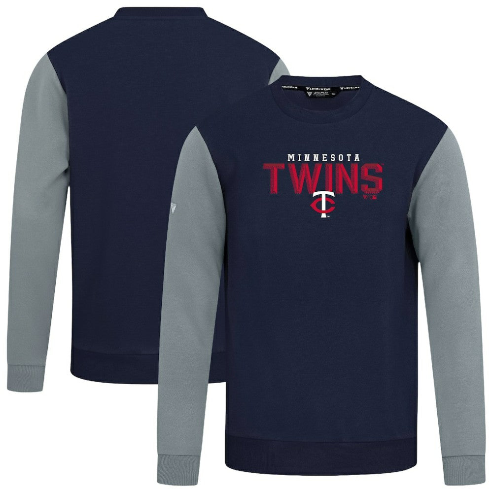 Minnesota Twins Levelwear Throwback Ultimate Carve Sweatshirt - Navy Sweatshirts