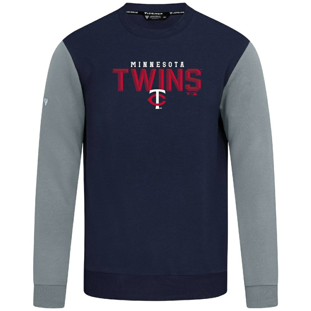 Minnesota Twins Levelwear Throwback Ultimate Carve Sweatshirt - Navy Sweatshirts