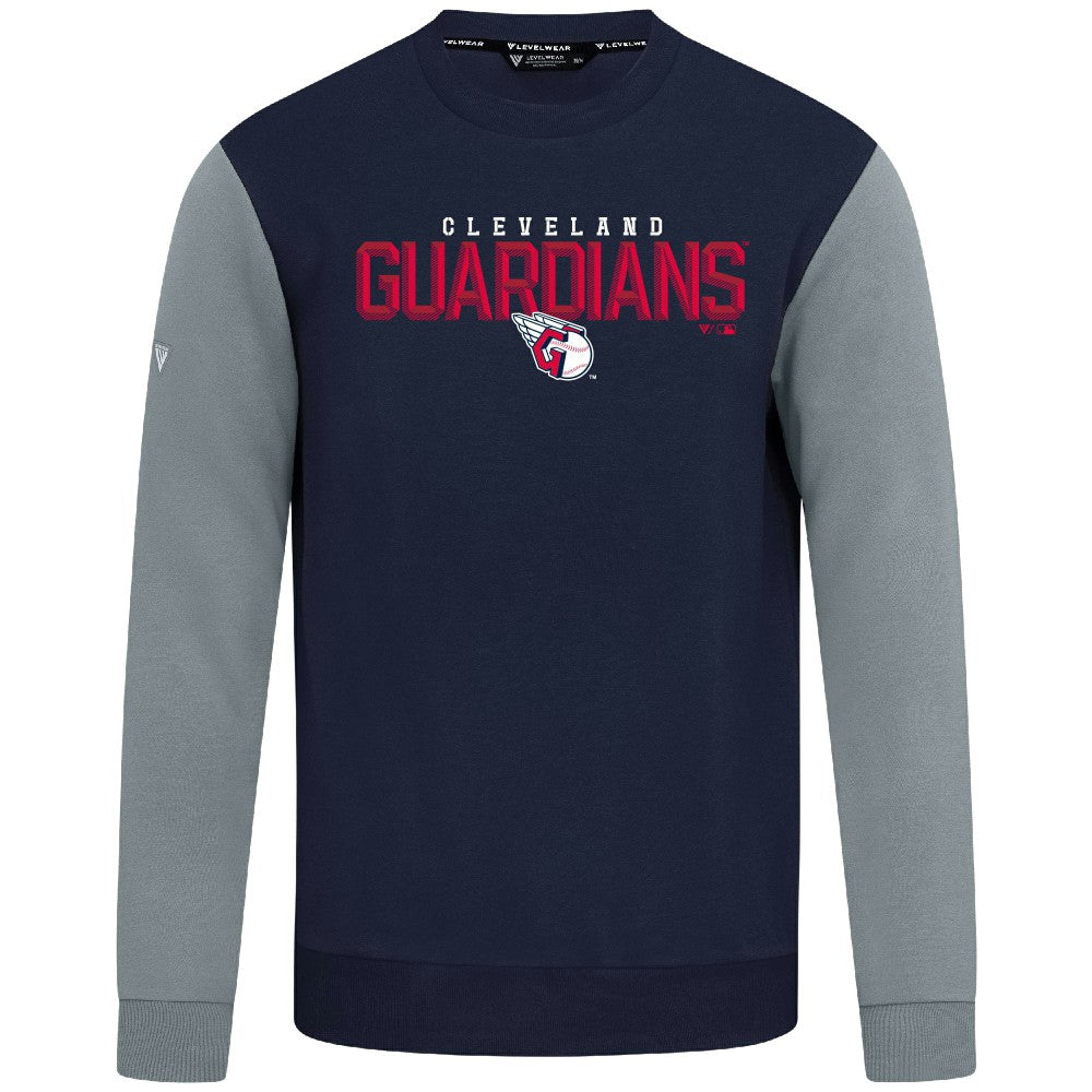 Cleveland Guardians Levelwear Throwback Ultimate Carve Sweatshirt - Navy Sweatshirts