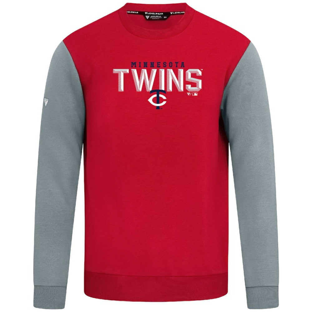 Minnesota Twins Levelwear Throwback Ultimate Carve Sweatshirt - Red Sweatshirts