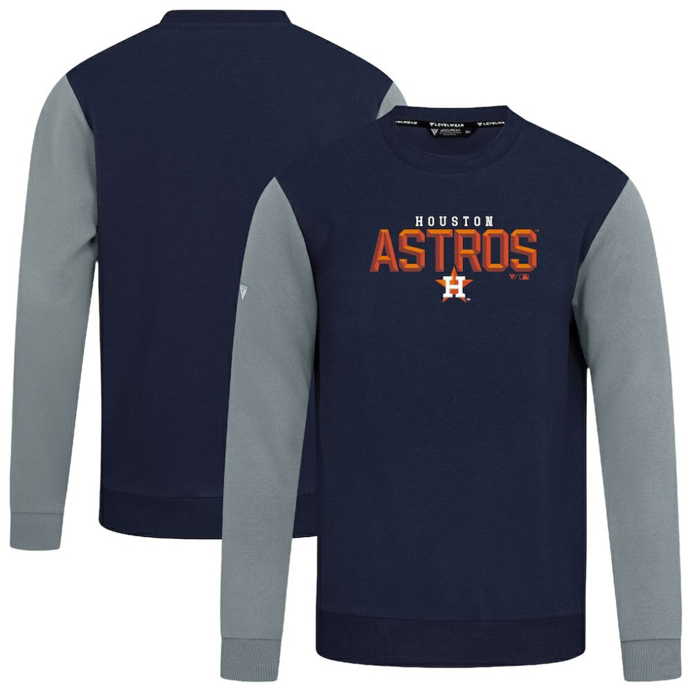 Houston Astros Levelwear Throwback Ultimate Carve Sweatshirt - Navy Sweatshirts