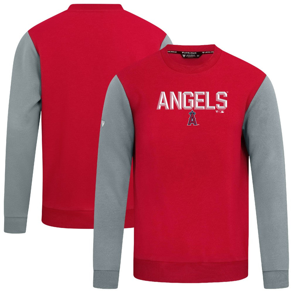 Los Angeles Angels Levelwear Throwback Ultimate Carve Sweatshirt - Red Sweatshirts