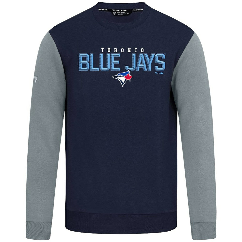 Toronto Blue Jays Levelwear Throwback Ultimate Carve Sweatshirt - Navy Sweatshirts