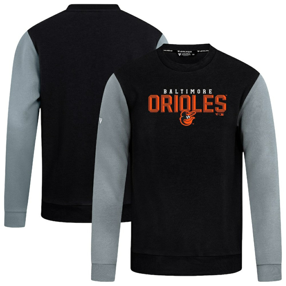 Baltimore Orioles Levelwear Throwback Ultimate Carve Sweatshirt - Black Sweatshirts