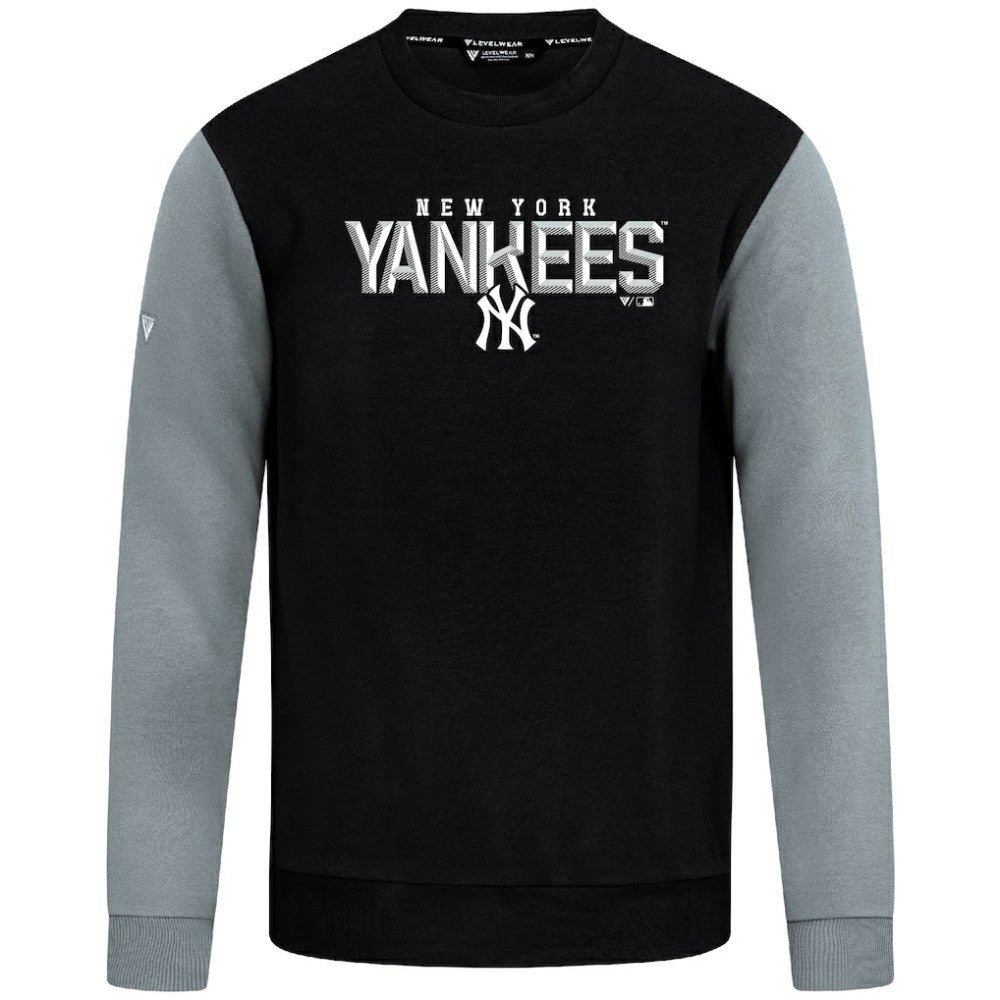 New York Yankees Levelwear Throwback Ultimate Carve Sweatshirt - Black Sweatshirts