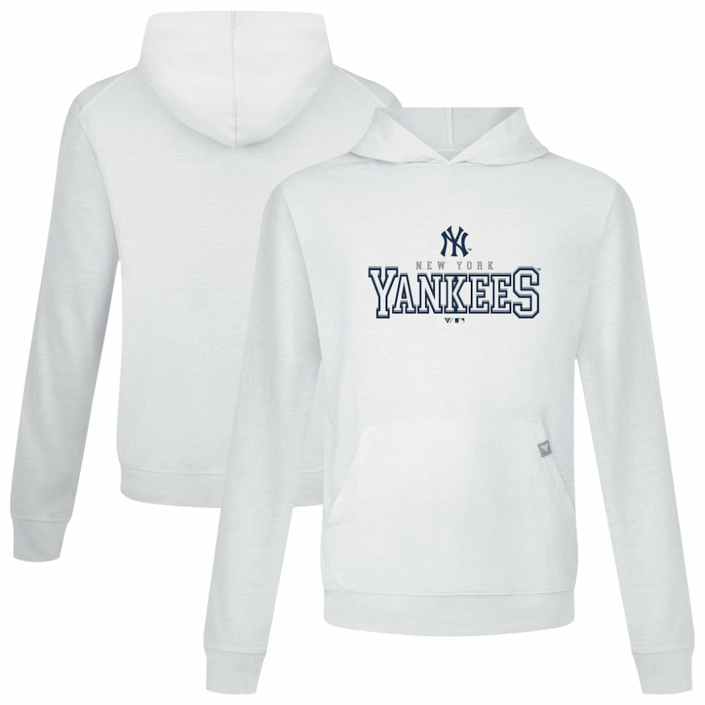 New York Yankees Levelwear Relay Journey Pullover Hoodie - White Hoodies