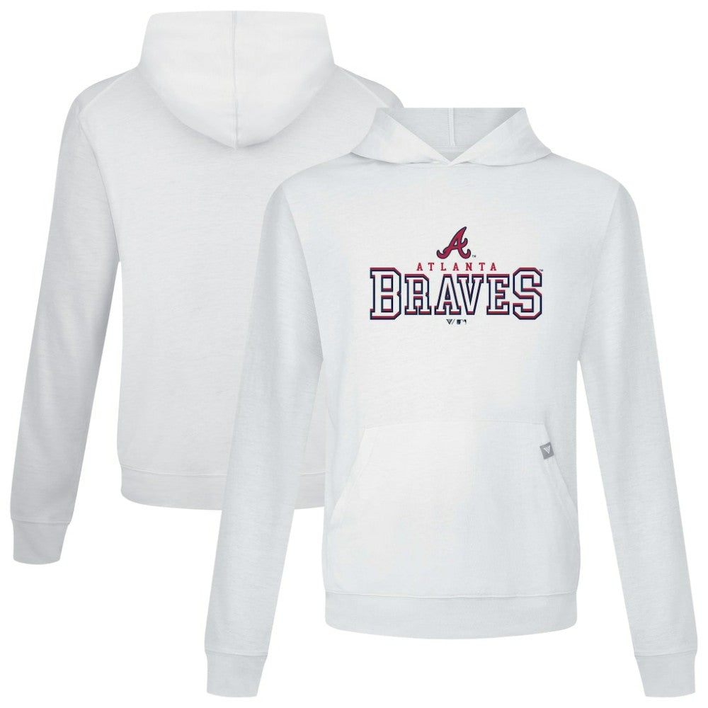 Atlanta Braves Levelwear Relay Journey Pullover Hoodie - White Hoodies