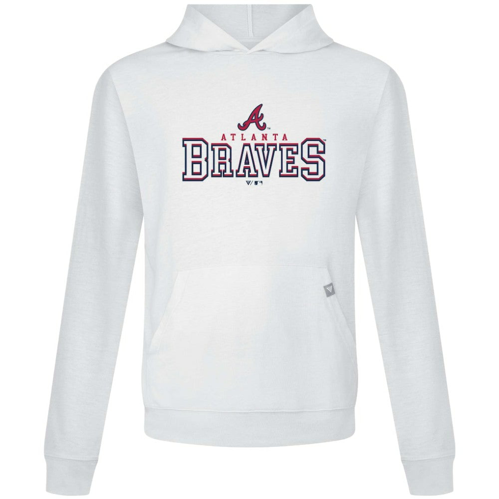 Atlanta Braves Levelwear Relay Journey Pullover Hoodie - White Hoodies
