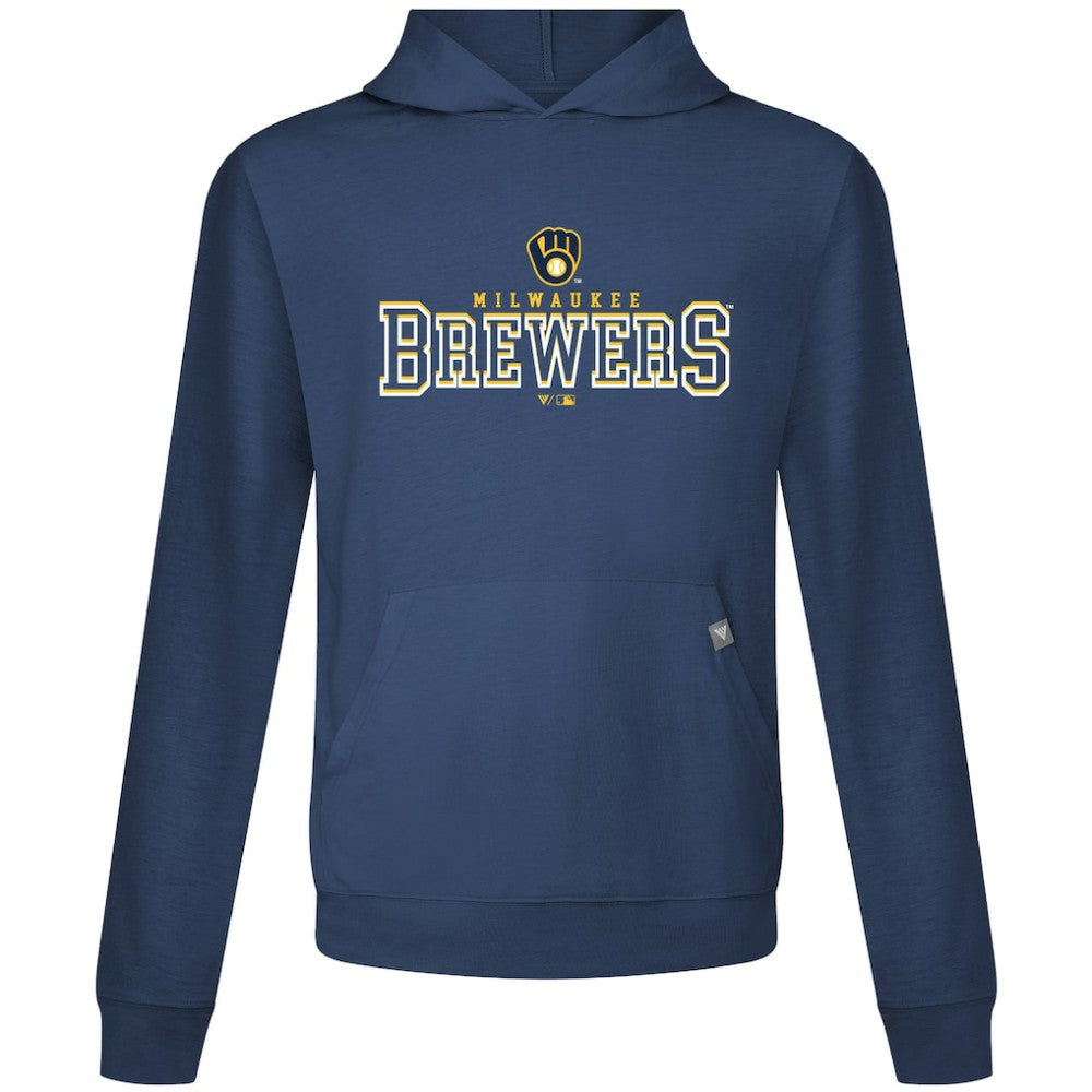 Milwaukee Brewers Levelwear Relay Journey Pullover Hoodie - Navy Hoodies