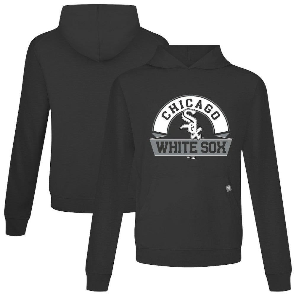 Chicago White Sox Levelwear Relay Banner Arch Pullover Hoodie - Black Hoodies