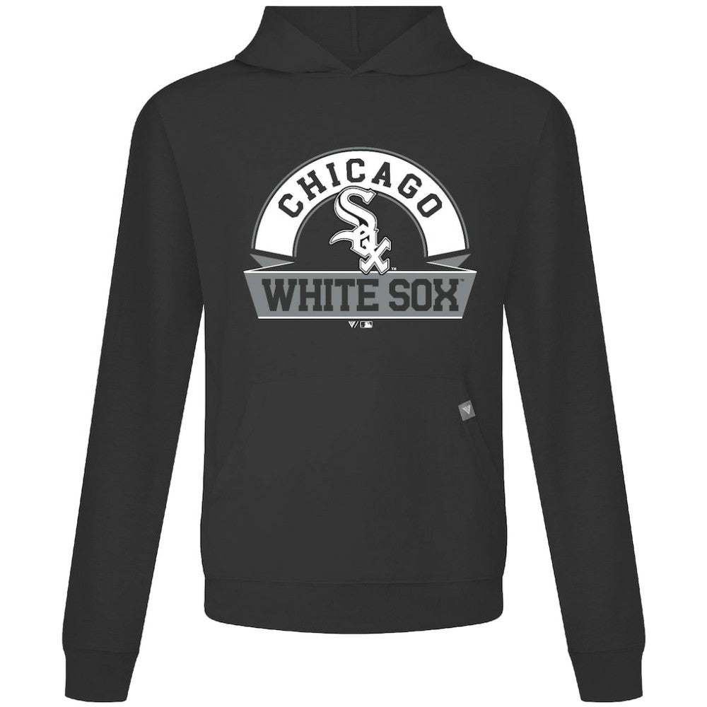 Chicago White Sox Levelwear Relay Banner Arch Pullover Hoodie - Black Hoodies