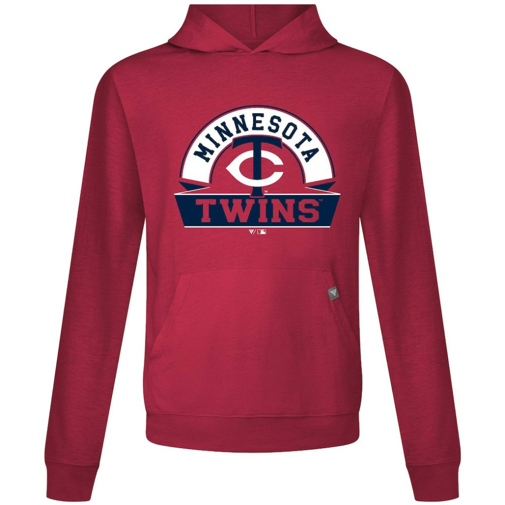Minnesota Twins Levelwear Relay Banner Arch Pullover Hoodie - Red Hoodies