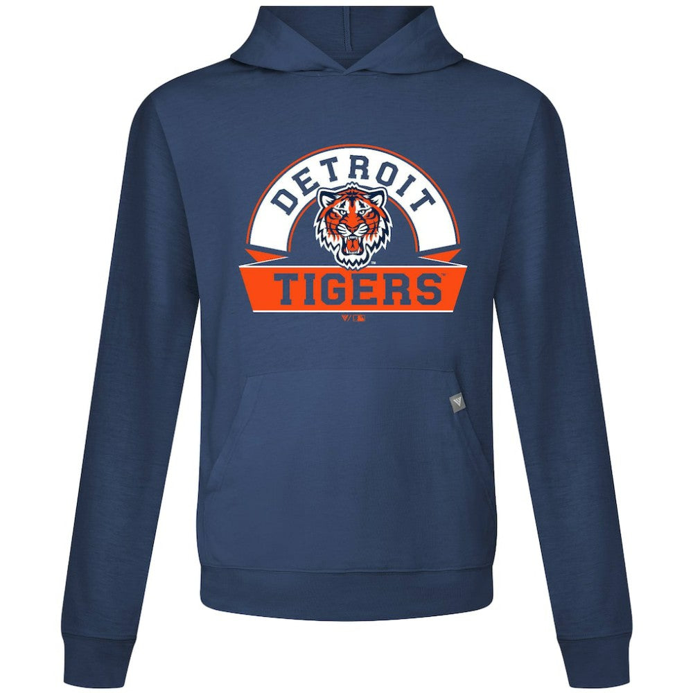 Detroit Tigers Levelwear Relay Banner Arch Pullover Hoodie - Navy Hoodies