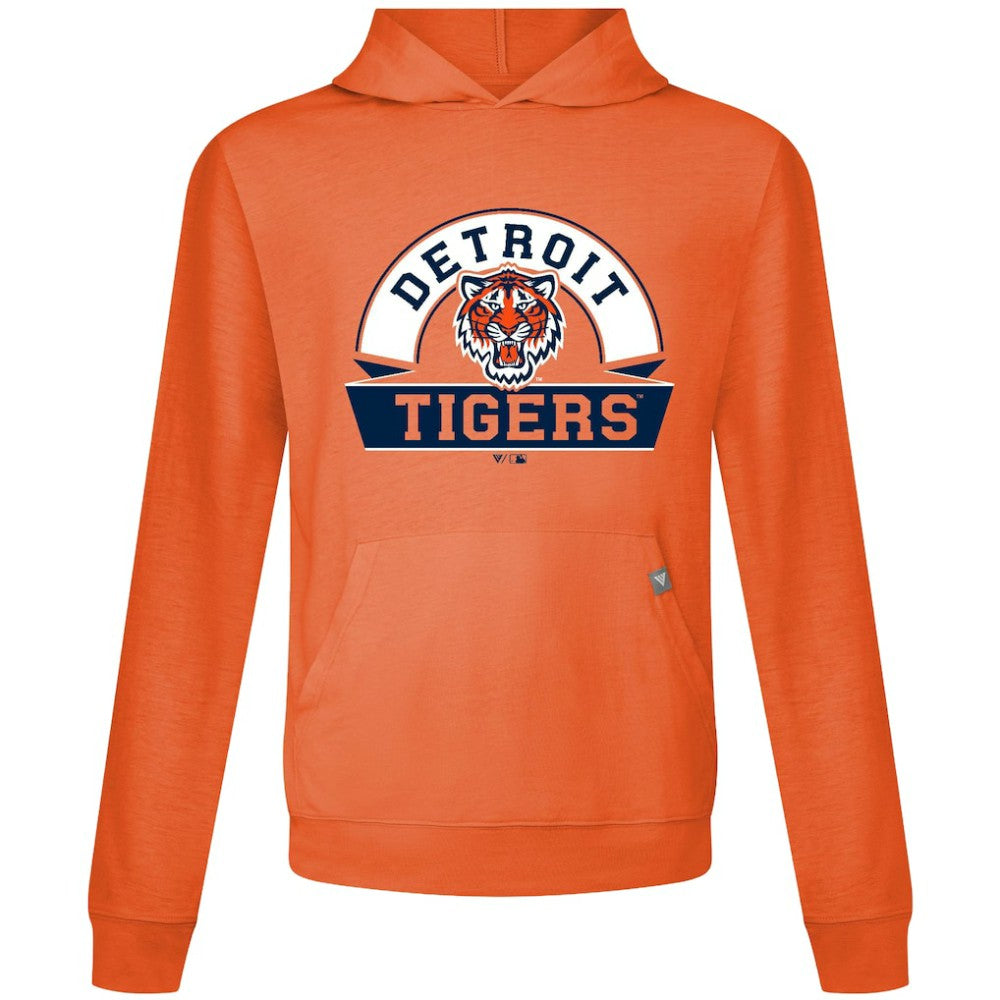 Detroit Tigers Levelwear Relay Banner Arch Pullover Hoodie - Orange Hoodies