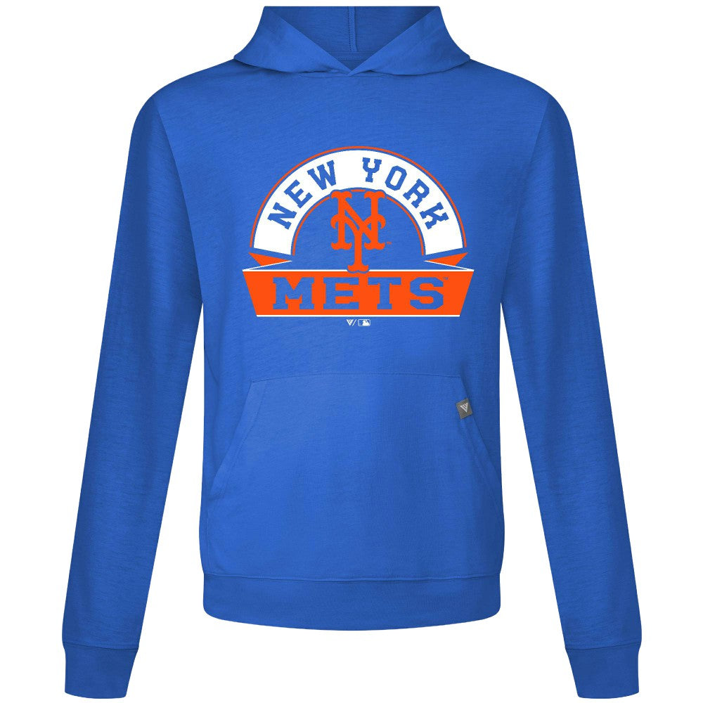 New York Mets Levelwear Relay Banner Arch Pullover Hoodie - Royal Hoodies