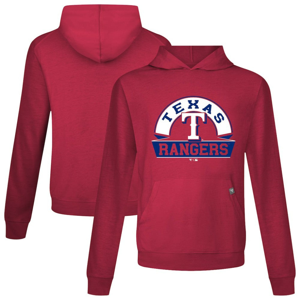 Texas Rangers Levelwear Relay Banner Arch Pullover Hoodie - Red Hoodies