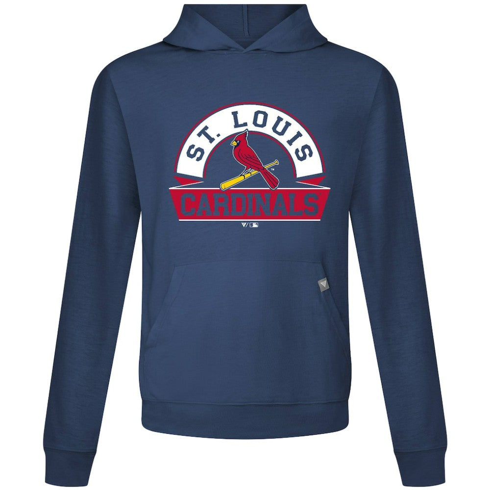 St. Louis Cardinals Levelwear Relay Banner Arch Pullover Hoodie - Navy Hoodies