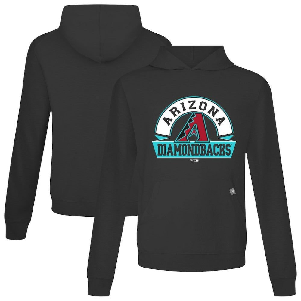 Arizona Diamondbacks Levelwear Relay Banner Arch Pullover Hoodie - Black Hoodies