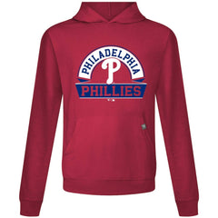 Philadelphia Phillies Levelwear Relay Banner Arch Pullover Hoodie - Red Hoodies
