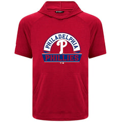 Philadelphia Phillies Levelwear Phase Banner Arch Hoodie T-Shirt - Red Hoodies