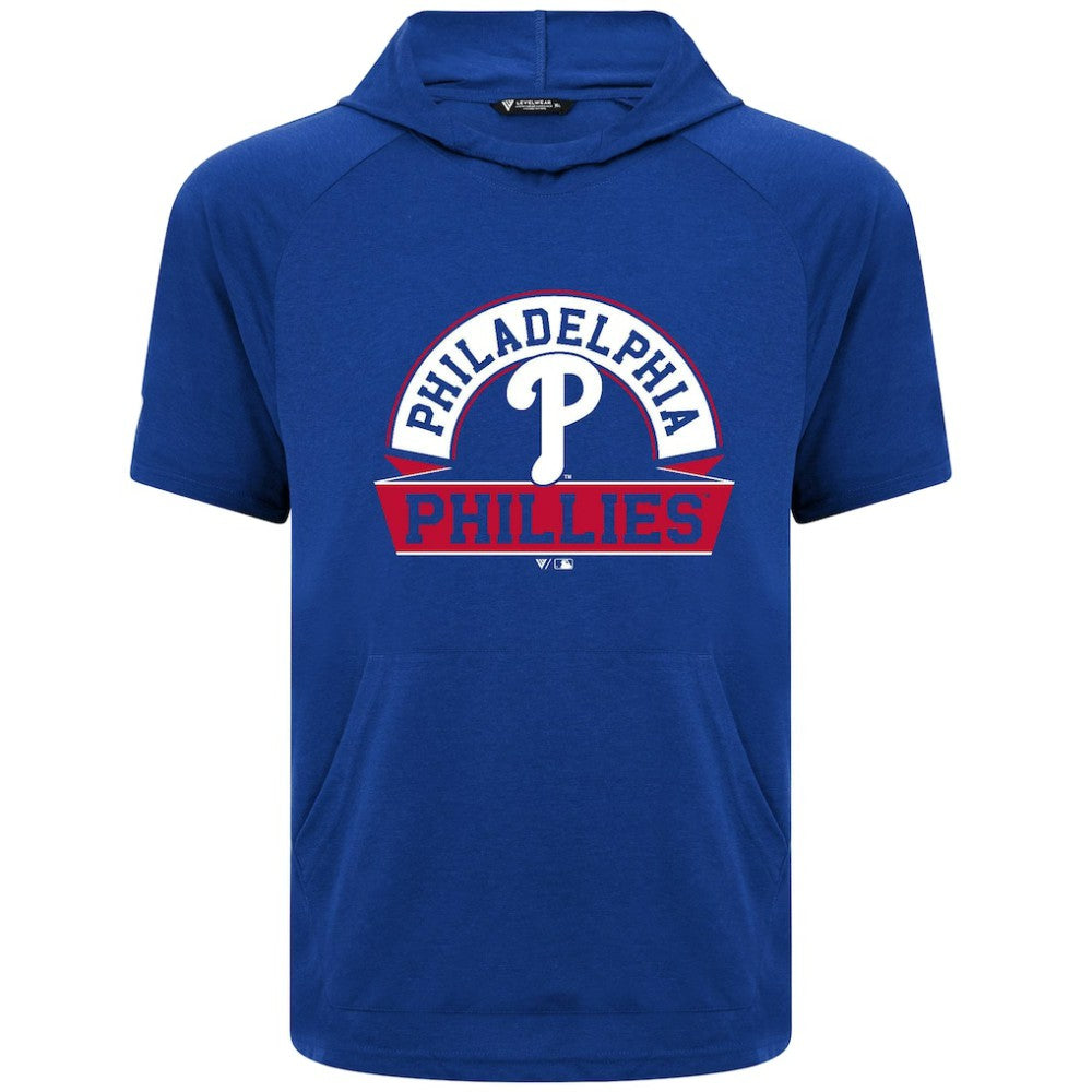 Philadelphia Phillies Levelwear Phase Banner Arch Hoodie T-Shirt - Royal Hoodies