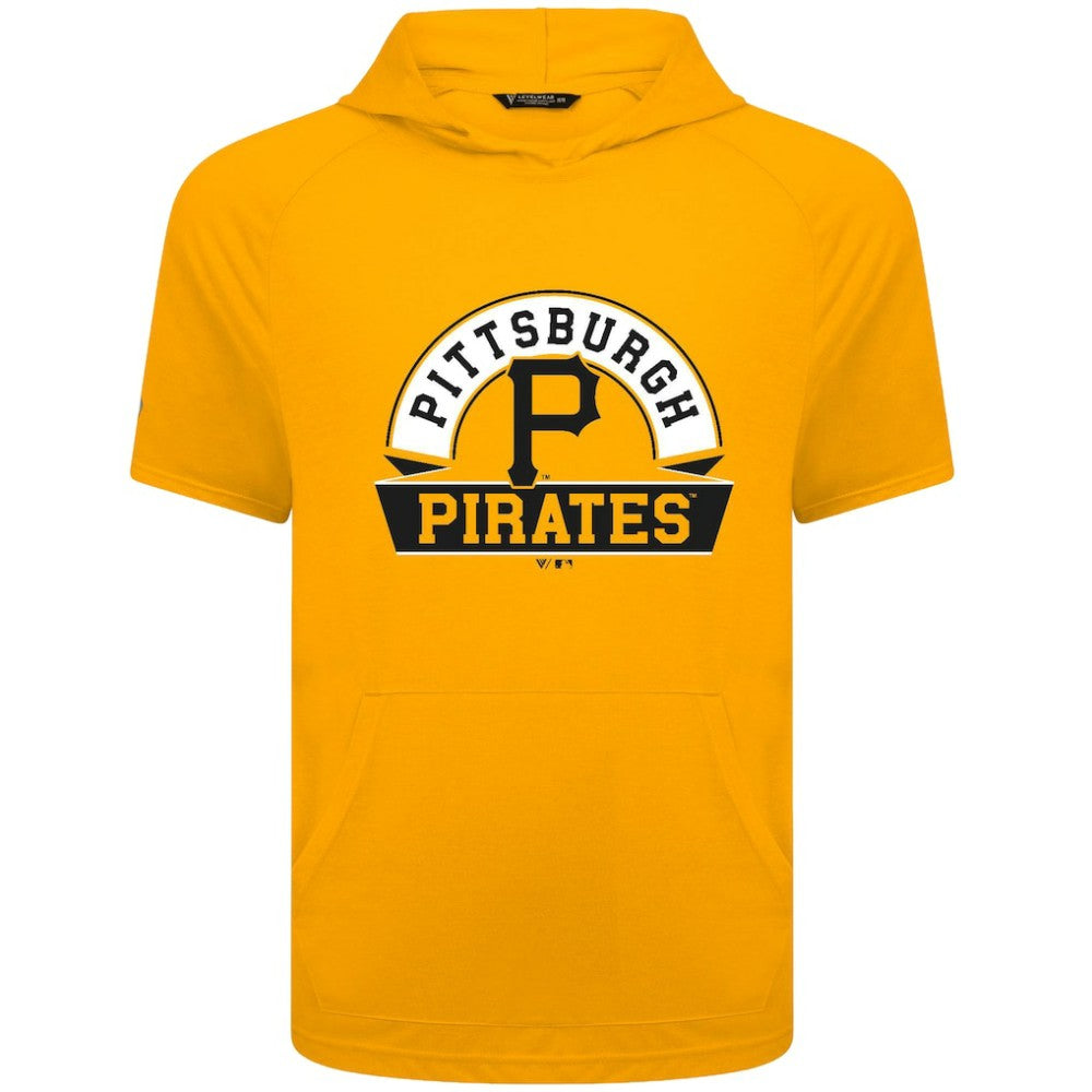 Pittsburgh Pirates Levelwear Phase Banner Arch Hoodie T-Shirt - Gold Hoodies