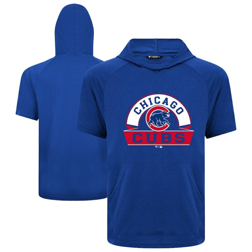 Chicago Cubs Levelwear Phase Banner Arch Hoodie T-Shirt - Royal Hoodies