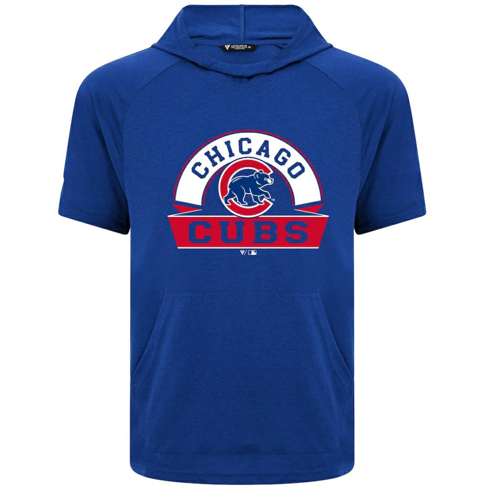 Chicago Cubs Levelwear Phase Banner Arch Hoodie T-Shirt - Royal Hoodies