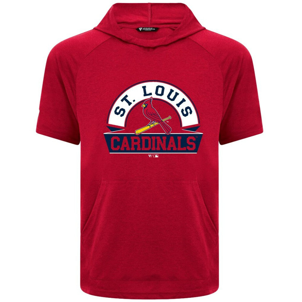 St. Louis Cardinals Levelwear Phase Banner Arch Hoodie T-Shirt - Red Hoodies