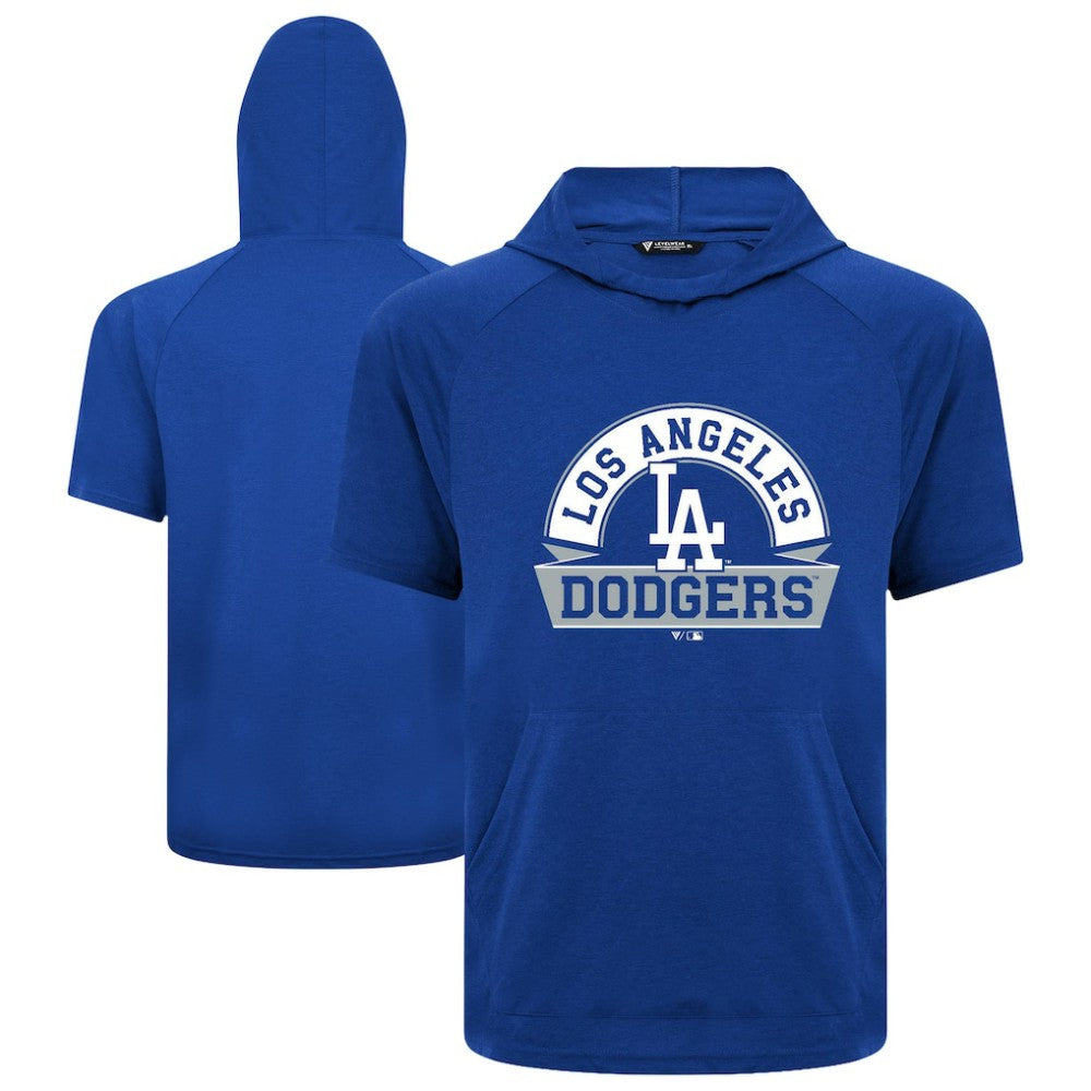 Los Angeles Dodgers Levelwear Phase Banner Arch Hoodie T-Shirt - Royal Hoodies