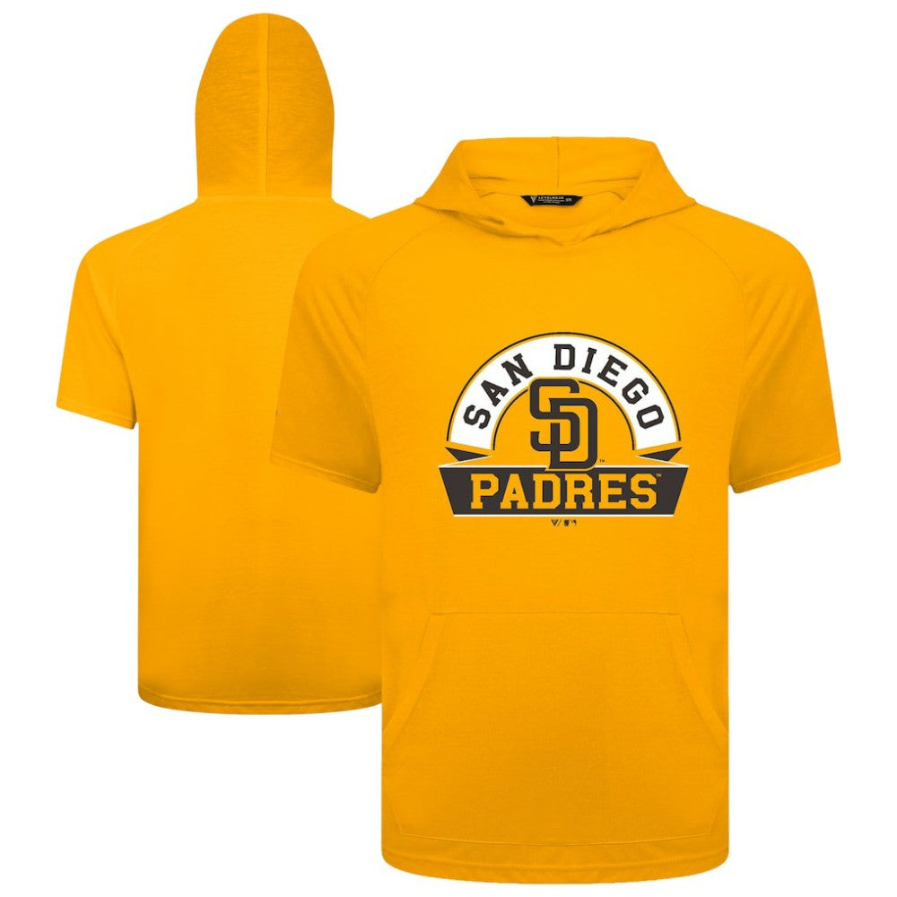 San Diego Padres Levelwear Phase Banner Arch Hoodie T-Shirt - Gold Hoodies