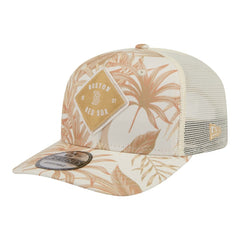 Boston Red Sox New Era Tonal Palm 9SEVENTY Adjustable Trucker Hat - Tan Hats