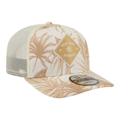 New York Yankees New Era Tonal Palm 9SEVENTY Adjustable Trucker Hat - Tan Hats