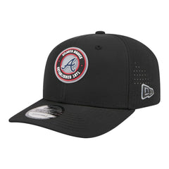 Atlanta Braves New Era Circle 9SEVENTY Adjustable Hat - Black Hats
