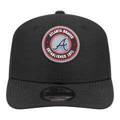 Atlanta Braves New Era Circle 9SEVENTY Adjustable Hat - Black Hats