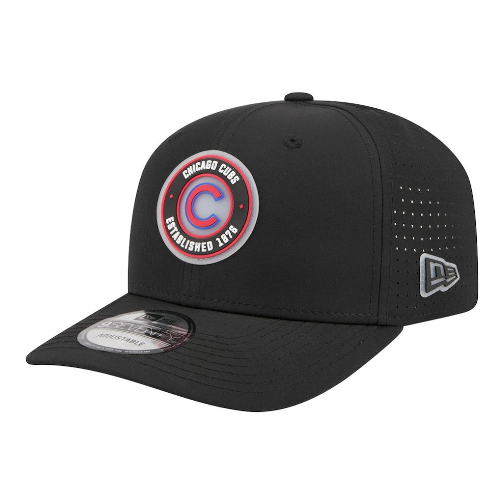 Chicago Cubs New Era Circle 9SEVENTY Adjustable Hat - Black Hats
