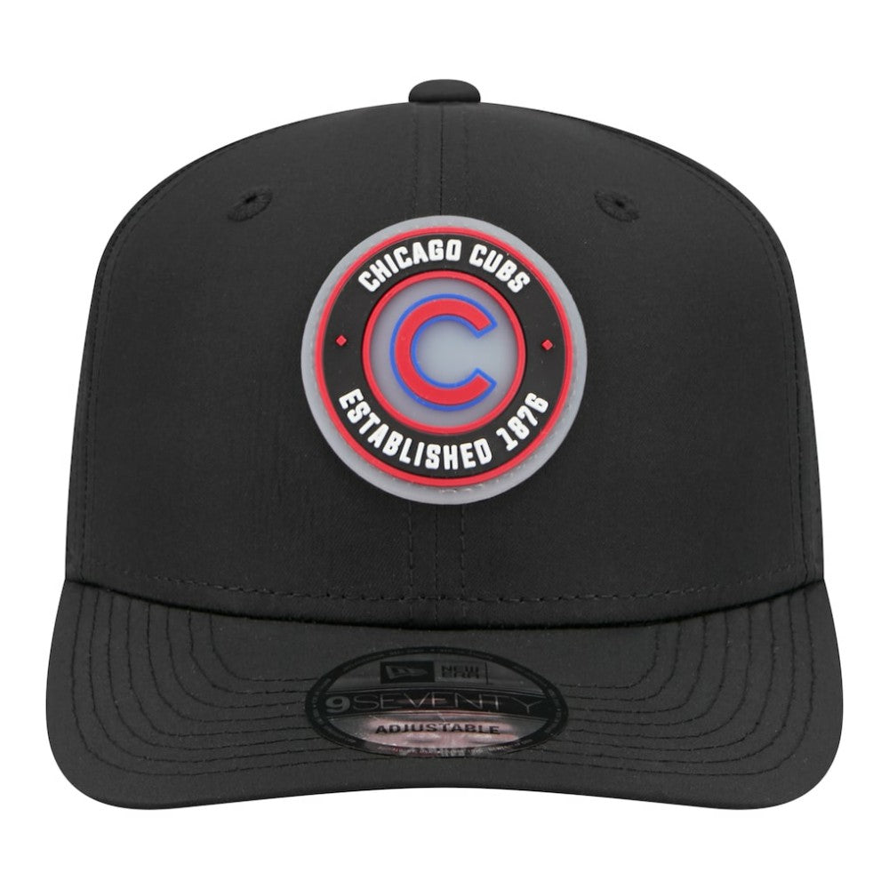 Chicago Cubs New Era Circle 9SEVENTY Adjustable Hat - Black Hats
