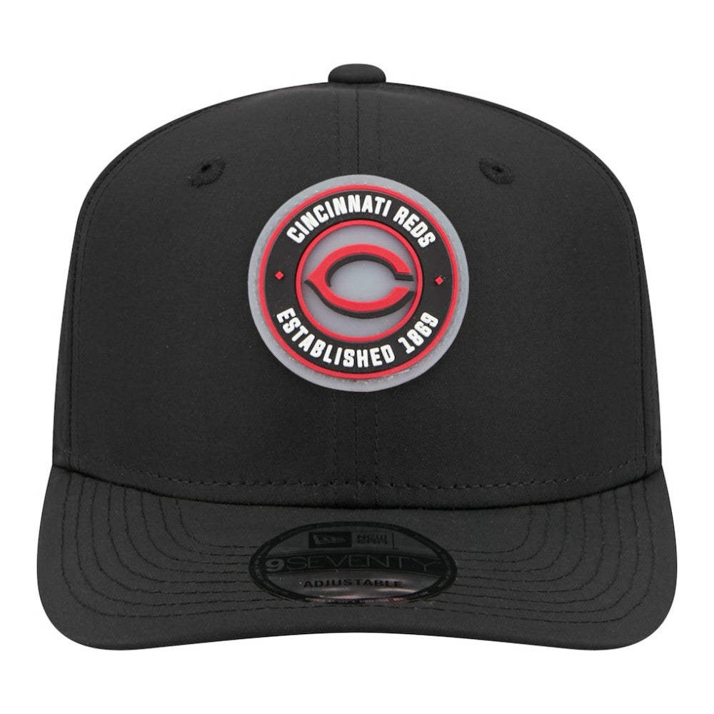 Cincinnati Reds New Era Circle 9SEVENTY Adjustable Hat - Black Hats