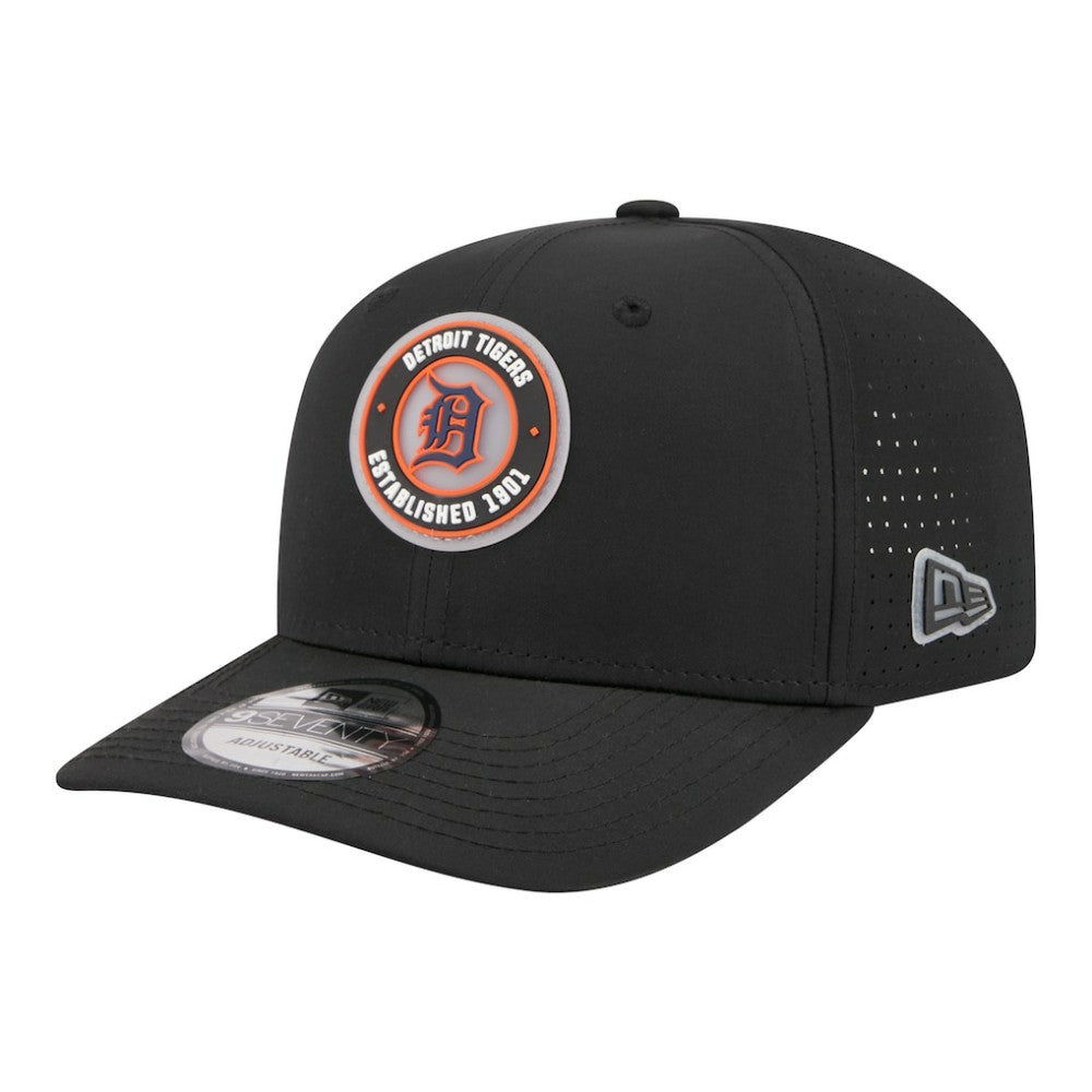 Detroit Tigers New Era Circle 9SEVENTY Adjustable Hat - Black Hats