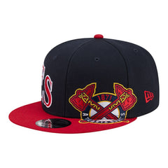 Atlanta Braves New Era Stretched Two-Tone 9FIFTY Adjustable Hat - Navy/Red Hats