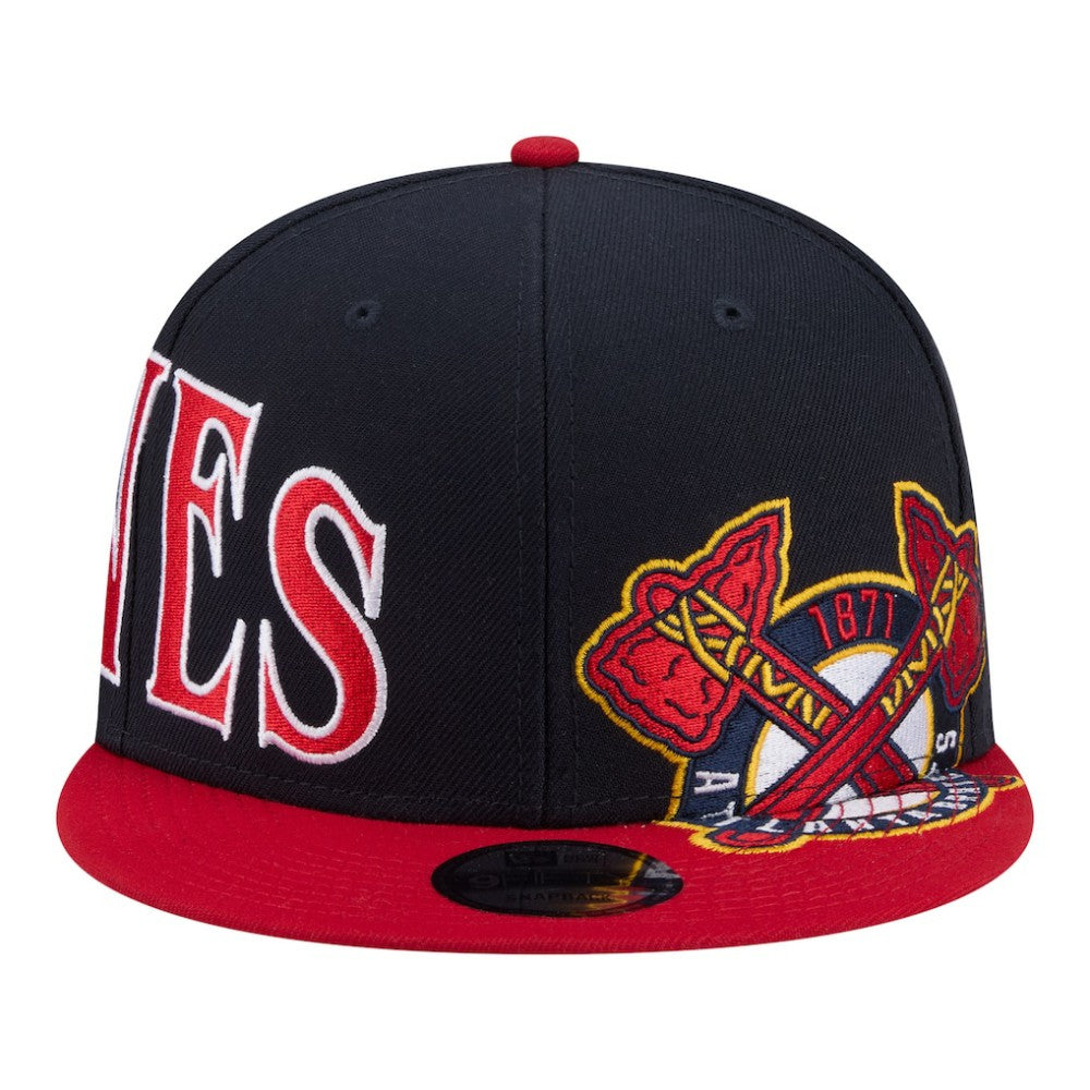 Atlanta Braves New Era Stretched Two-Tone 9FIFTY Adjustable Hat - Navy/Red Hats