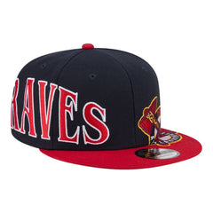 Atlanta Braves New Era Stretched Two-Tone 9FIFTY Adjustable Hat - Navy/Red Hats