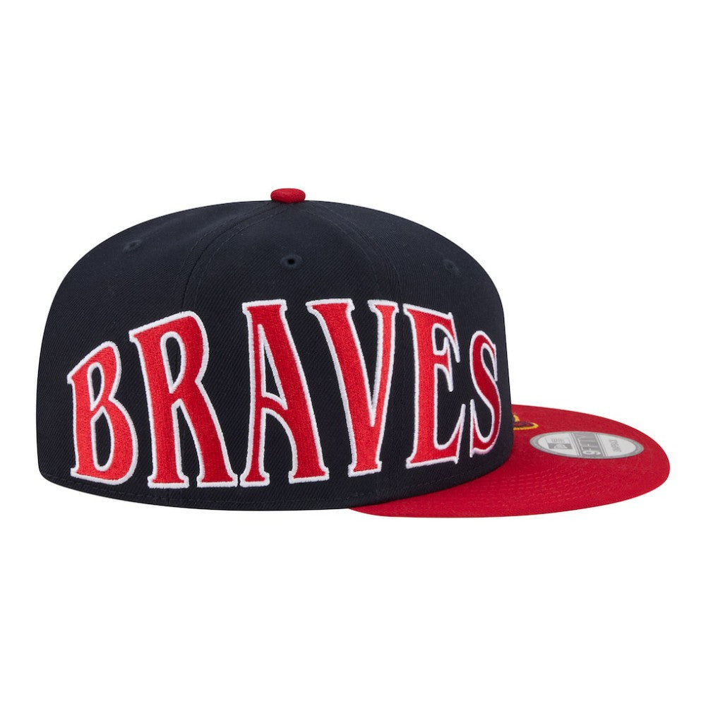 Atlanta Braves New Era Stretched Two-Tone 9FIFTY Adjustable Hat - Navy/Red Hats