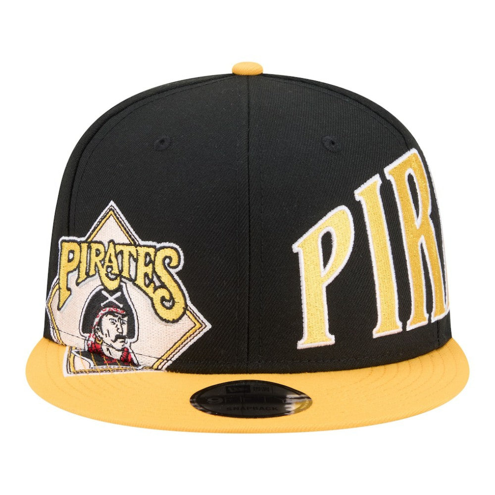 Pittsburgh Pirates New Era Stretched Two-Tone 9FIFTY Adjustable Hat - Black/Gold Hats