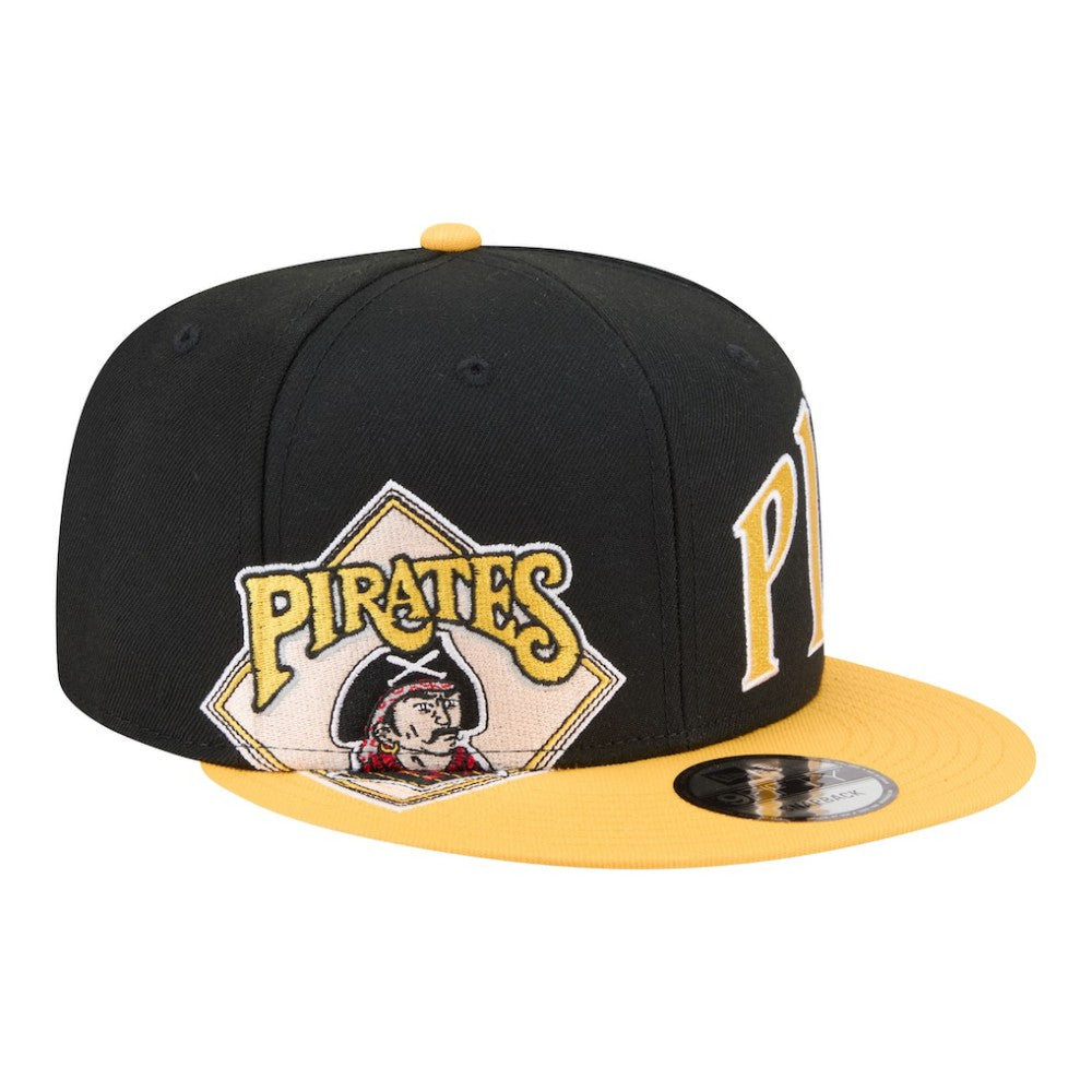 Pittsburgh Pirates New Era Stretched Two-Tone 9FIFTY Adjustable Hat - Black/Gold Hats