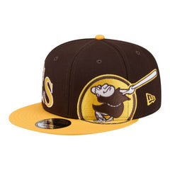 San Diego Padres New Era Stretched Two-Tone 9FIFTY Adjustable Hat - Brown/Gold Hats