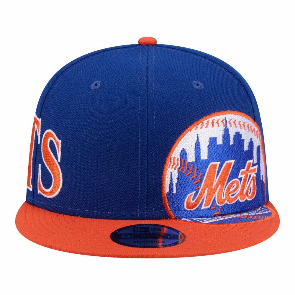 New York Mets New Era Stretched Two-Tone 9FIFTY Adjustable Hat - Royal/Orange Hats